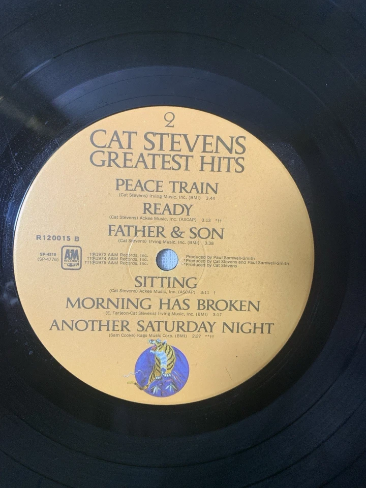Vtg 1975 CAT STEVENS Album GREATEST HITS Record 1ST PRESSING Vinyl Lp OG - Image 4 of 4