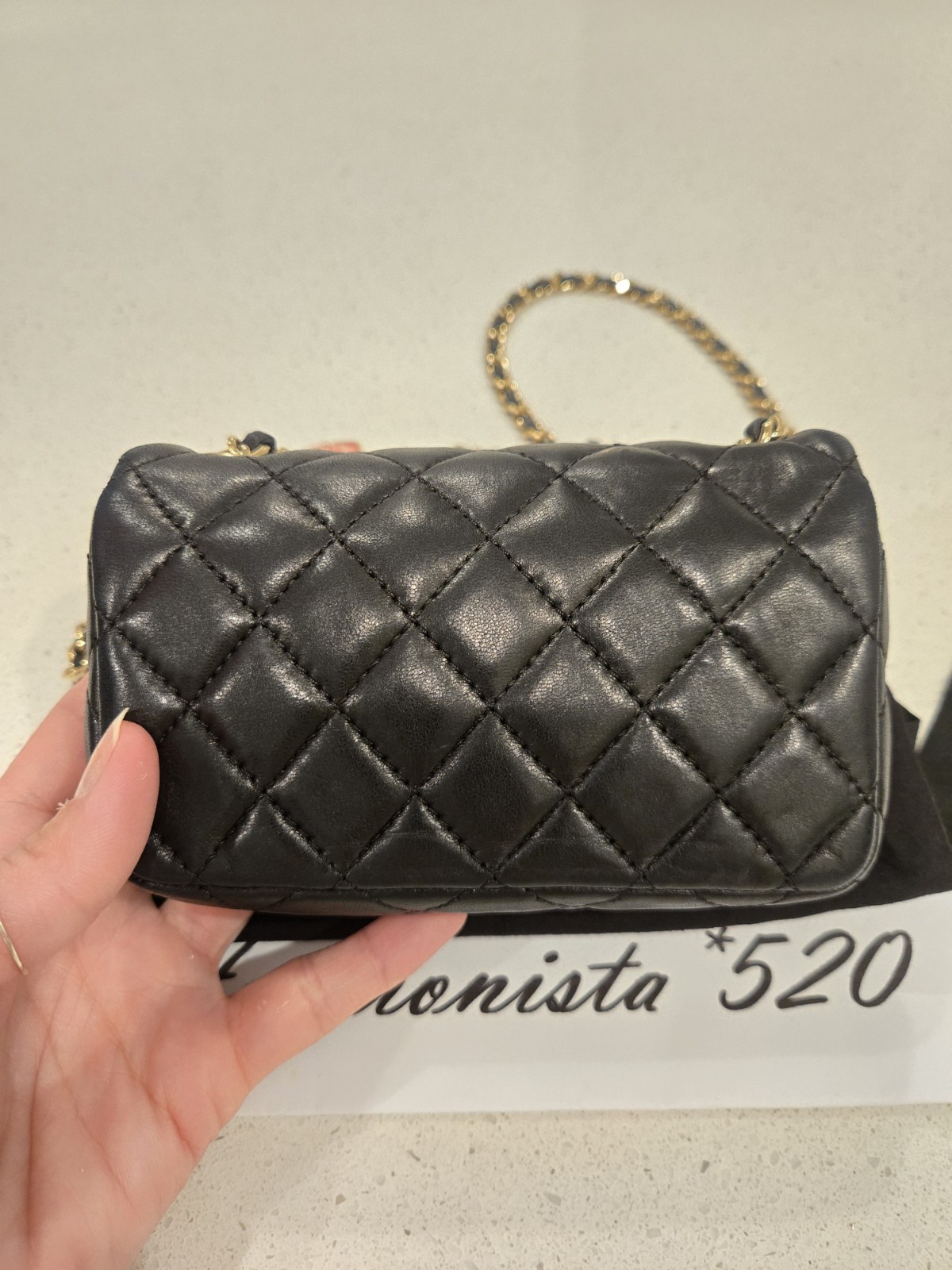 CHANEL Black Micro Mini Rectangular Classic Flap … - image 10