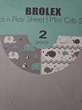 BROLEX Pack n Play Playard Sheet Set - 432245360 2 Pack