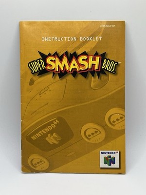 Super Smash Bros.  (Nintendo N64 1996) Manual Only - No Game - Clean