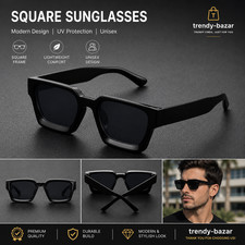 Unisex Square Frame Sunglasses UV400 Fashion Driving Beach Street Photography