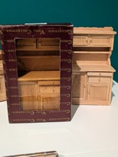 Vintage Victorian Dollhouse Furniture - Kitchen Cabinet and Bench - 1:12 Scale