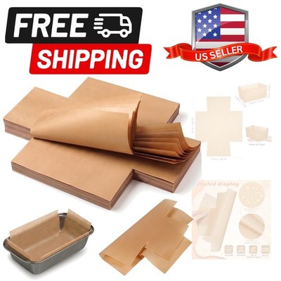 50Pcs Loaf Pan Liners for Baking Bread, 6x3in Non-Stick Pre Cut Unbleached Pa...