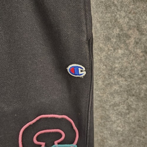Pantalones deportivos Champion tejido inverso unisex grandes negros deletreados coloridos - Imagen 4 de 12