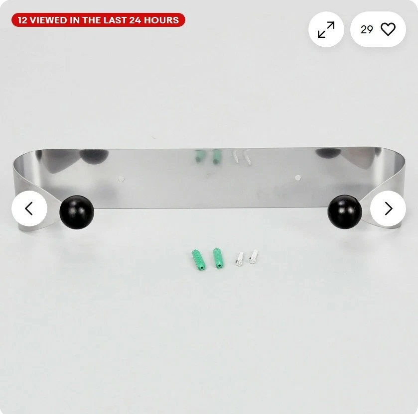 Toallero de papel debajo del gabinete montaje en pared estante de acero cocina acero inoxidable Foto 4 de 4