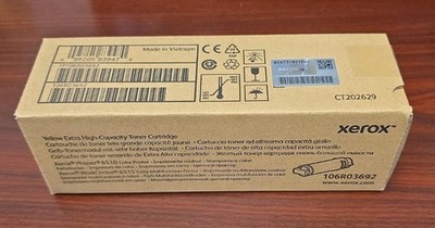 Xerox 106R03692 Yellow Extra High Capacity Toner Cartridge 4.3k Page 6510 6515