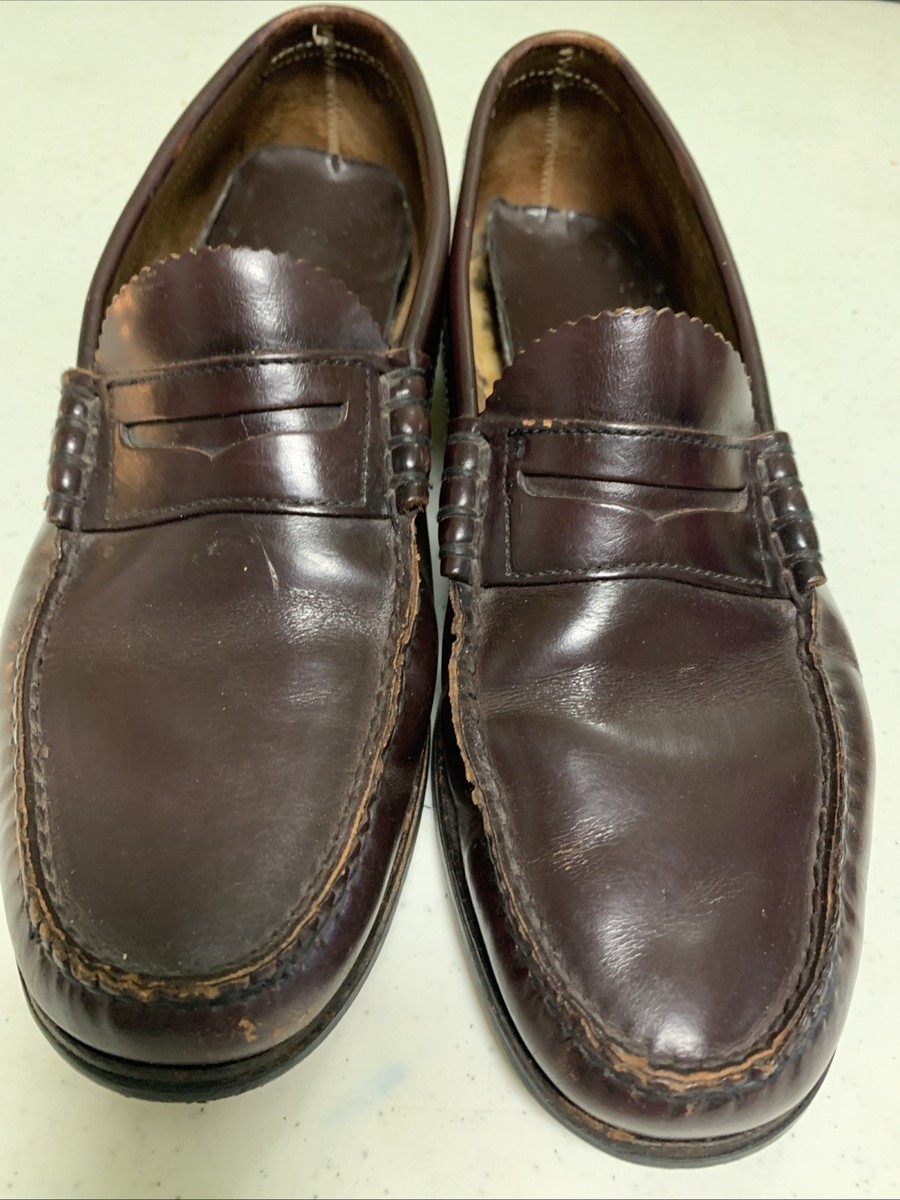 Dexter Handsewn Burgundy Leather Penny Loafers Men's Size 8.5 D
