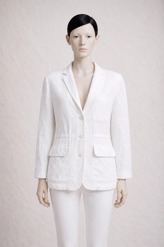 Kenzo, Kenzo Veste Safari Lin Blanc Femme T40 Vintage Années 90 Made in France