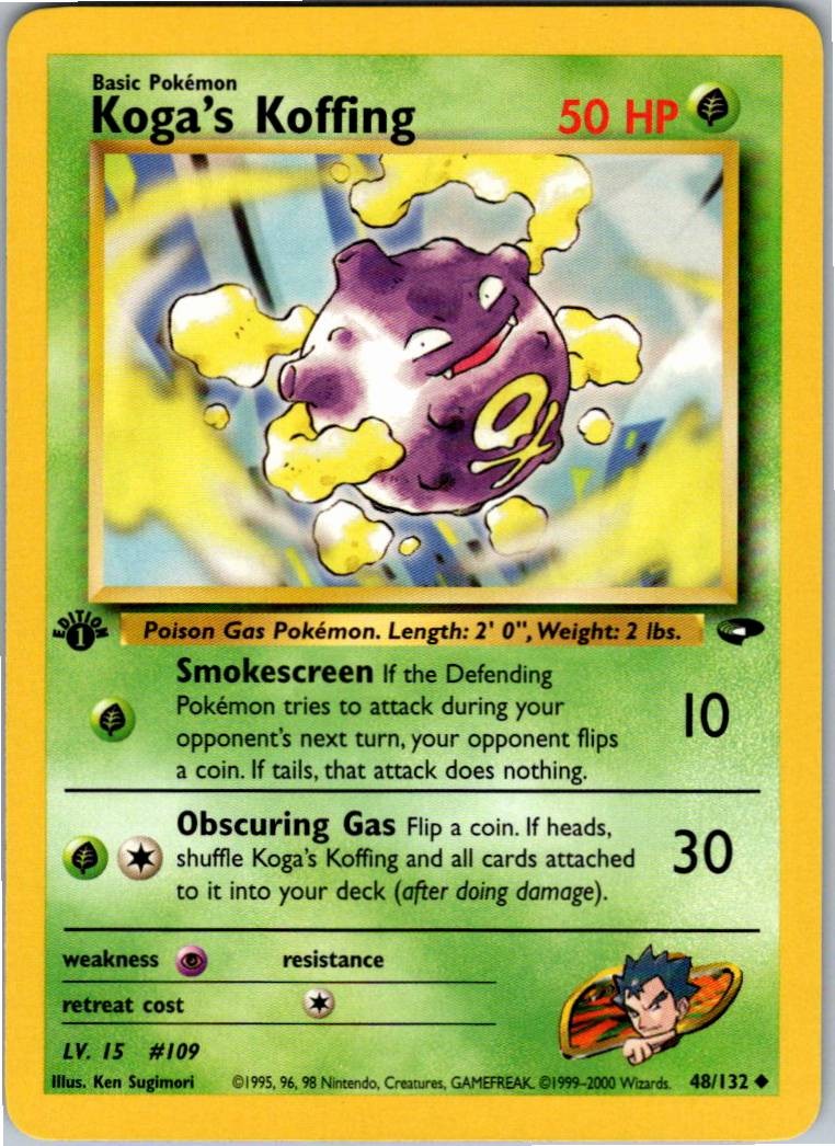 Koga's Koffing (48) Uncommon Gym Challenge 048/132 NM 1st Edition