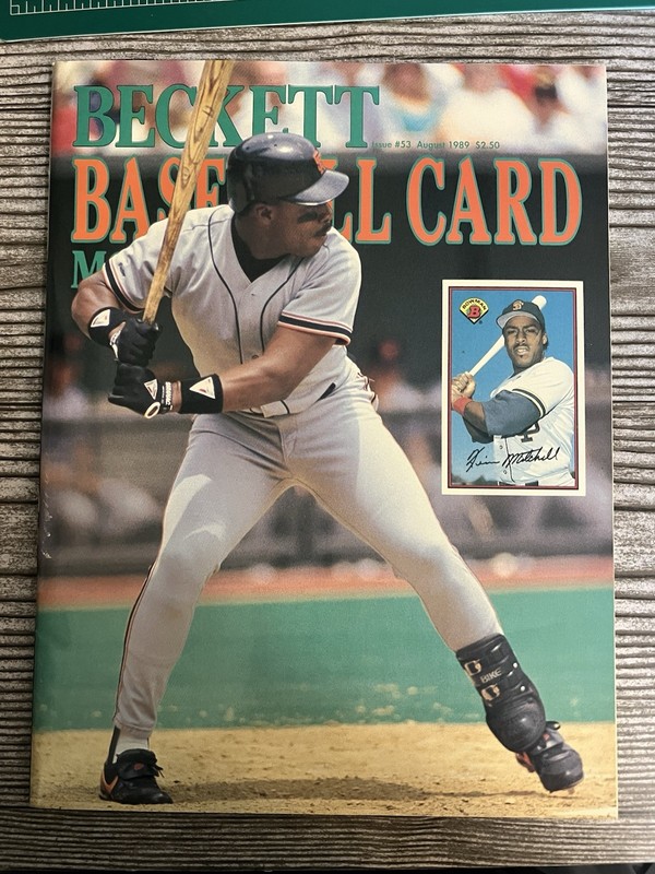 Beckett Baseball Card Monthly August 1989 #53 Kevin Mitchell Giants Ken Griffey