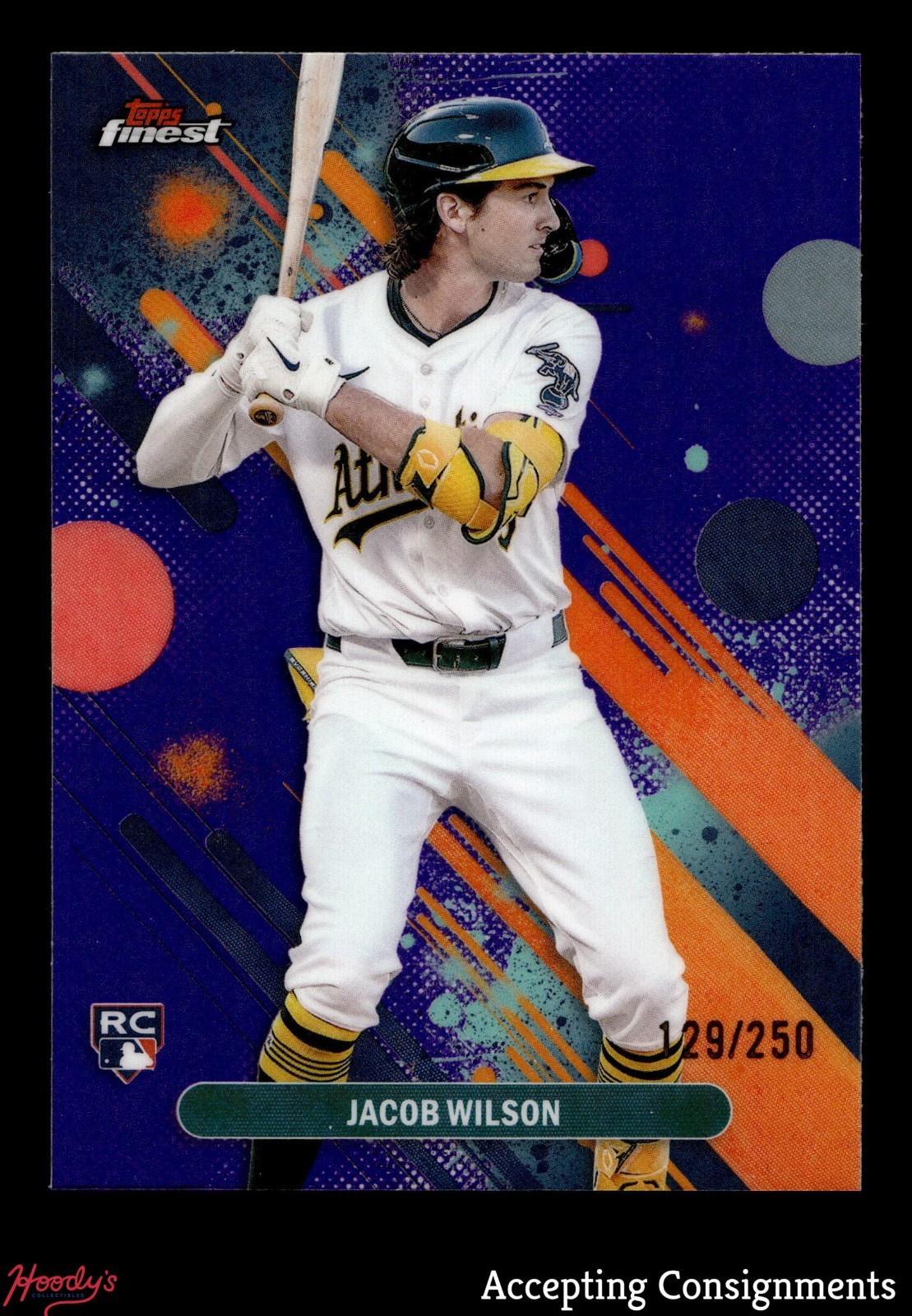 2025 Finest Purple Refractors #61 Jacob Wilson RC ROOKIE ATHLETICS 129/250