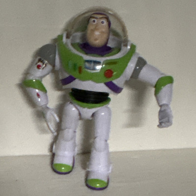 Buzz Lightyear Toy Story Plastic Action Figure White Green Purple Gray