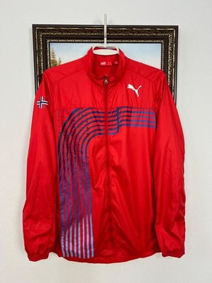 Vintage Puma Norway Olympics Red National Team Jacket Windbreaker
