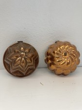 Copper Molds Set of 2 Round Flower Shapes 5in...