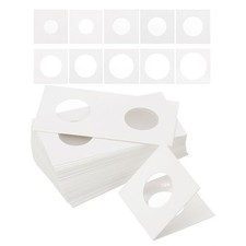 2x2 Coin Flips, 500 Pack 20.5-40mm Cardboard Coin Holder Coin Holders, White