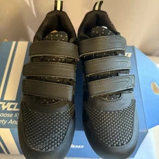 Cycling Shoes Kyedoo Black 3 Strap 7.5-8 Women - 6.5-7 Men US - 39 UK