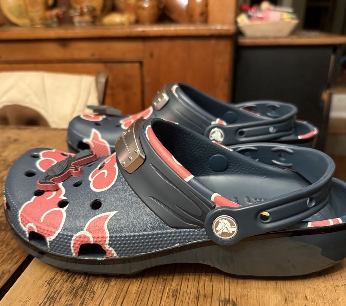 Crocs Naruto Shippuden x Classic Clog 'Itachi' Mens Size 8 Womens Size 10 2 Jibb