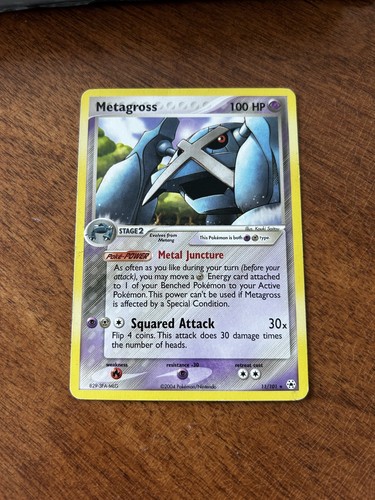 Pokemon TCG - Metagross Hidden Legends 11/101 2004 Rare Non-Holo *MP*