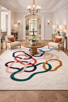 Designer Rug | Irregular Rug | Wool area Rugs | Living Room Rug | Tufted A248