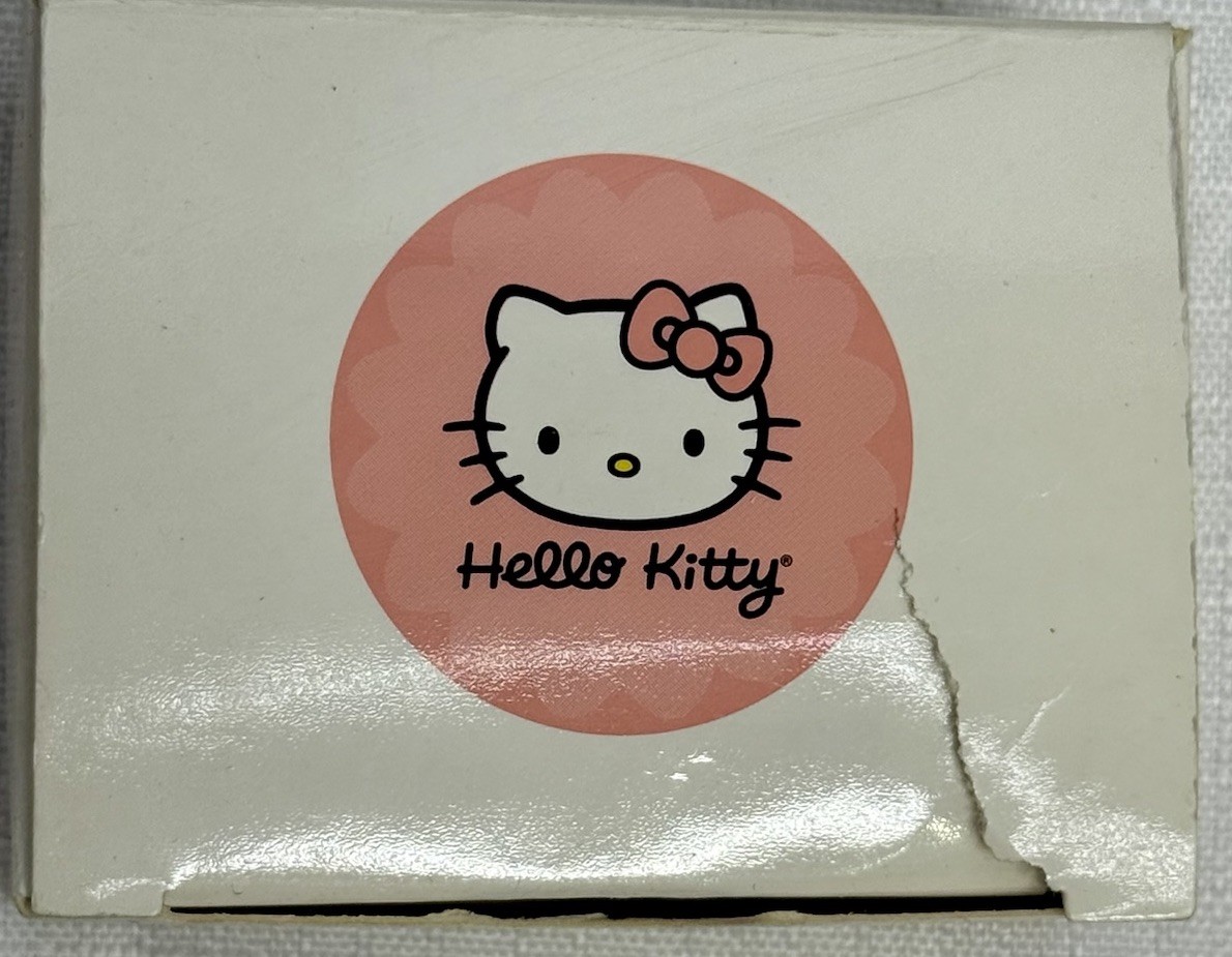 Hello Kitty Silver Hoop Loop Rhinestone Earrings - image 3