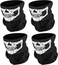 Ghost Face Balaclava 4Pcs Skull Mask Set - Skeleton Motorcycle Gator Mask... 