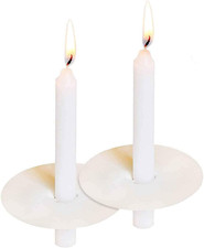 200 Church Candles with Drip Protectors for Devotional Candlelight Vigil Service