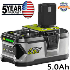 5.0Ah 18V Battery P108 One Plus For RYOBI 18 Volt High Capacity Lithium-Ion New
