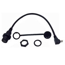Mini USB 5 Pin Flush Mount 1ft 90 Degree Down Angle Male Female Dashboard