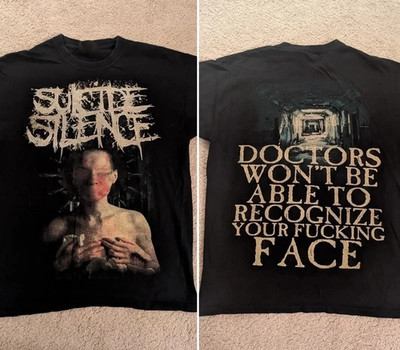 Suicide Silence band Basic black Unisex T shirt vtg Classic Style