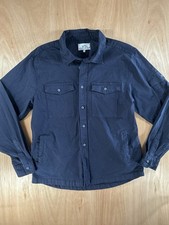 (A396) Alpine Heritage Utility Navy Heavyweight Button Up Over Shirt Mens XL