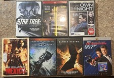ACTION/BATMAN/007 DVD LOT (7)  P. BROSNAN SALMA HAYEK JOHNNY DEPP CHRISTIAN BALE