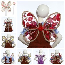 Adults Kids Fairy Stick Elastic Strap Butterfly Wings Themed Party Comfortable