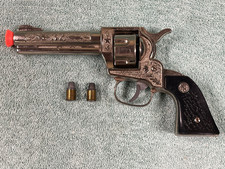 Vintage 1950  s Nichols Stallion 32 Cap Gun 8 inches Long with Two Bullets Works