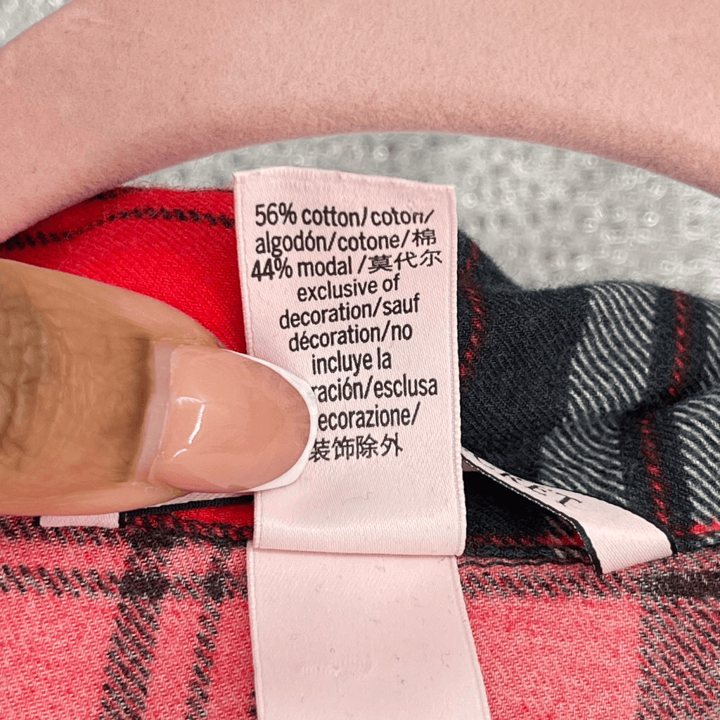 Victoria’s Secret Patchwork Plaid Button Front Sl… - image 9