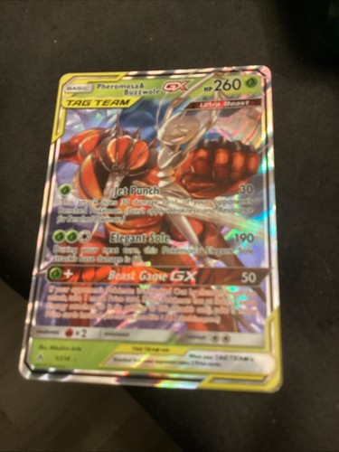 Pheromosa & Buzzwole GX 1/214 Sm-Unbroken Bonds Holo. Nrmt/Mt. Beautiful Card!