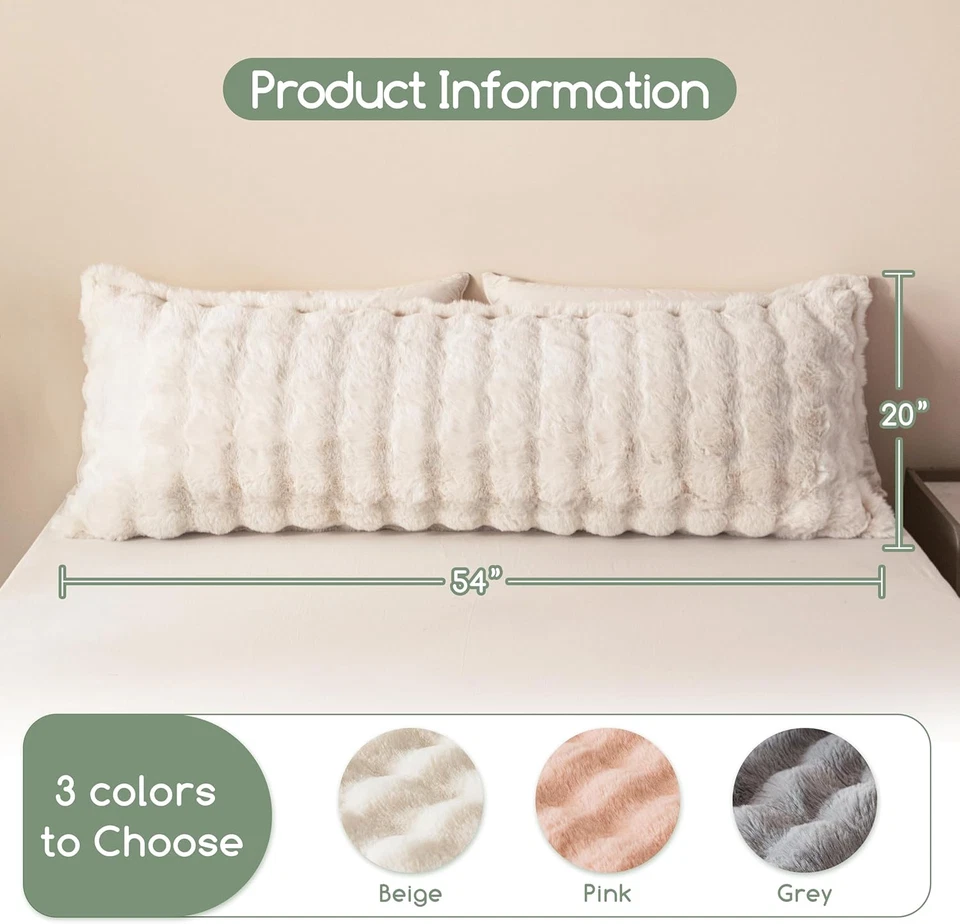 Memory Foam Body Pillow, Extra-Long Bed Pillow for Adults, Thickened Full Body P - Image 2 of 4