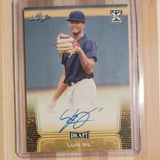 2020 Leaf Draft Luis Gil Rookie Autograph Yellow #BA-LG2 New York Yankees Auto🔥
