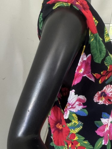Vtg 80s 90s Jumpsuit Playsuit Rayon Hawaiian Dress Tiki Oasis One Size - Picture 7 of 9