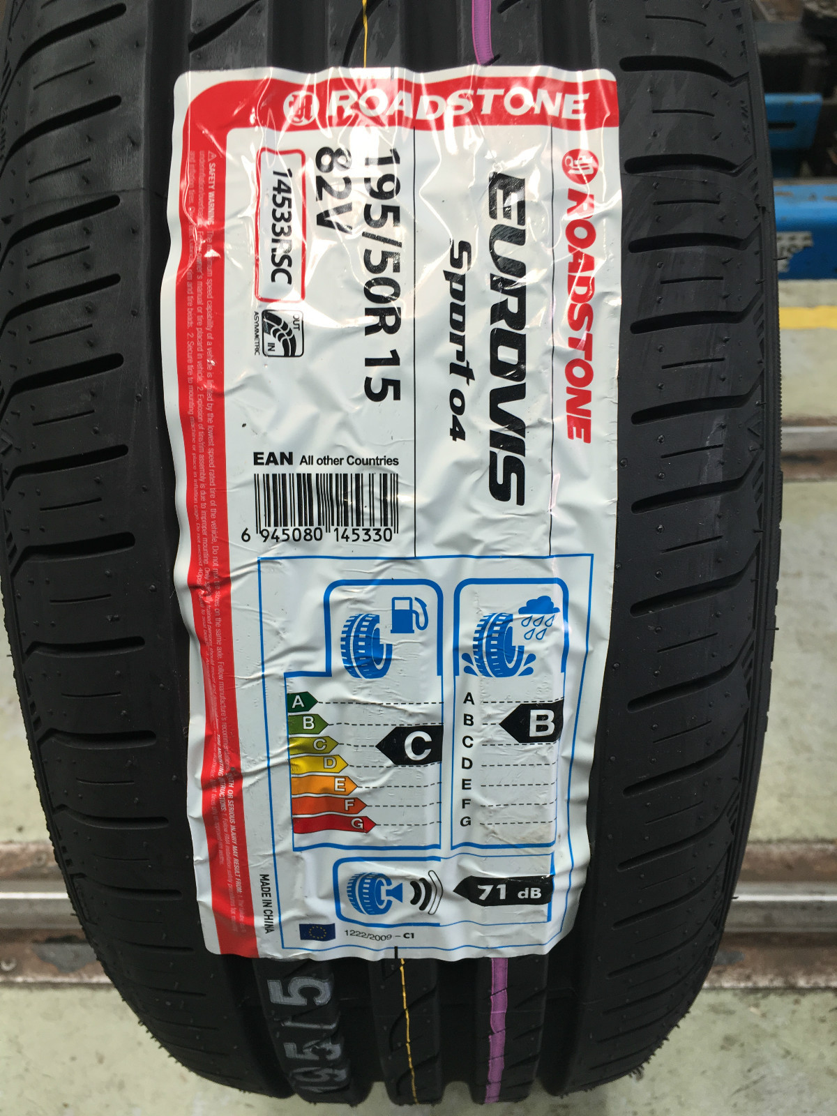X2 195 50 15 195/50R15 82V ROADSTONE MIDRANGE TYRES AMAZING C,B