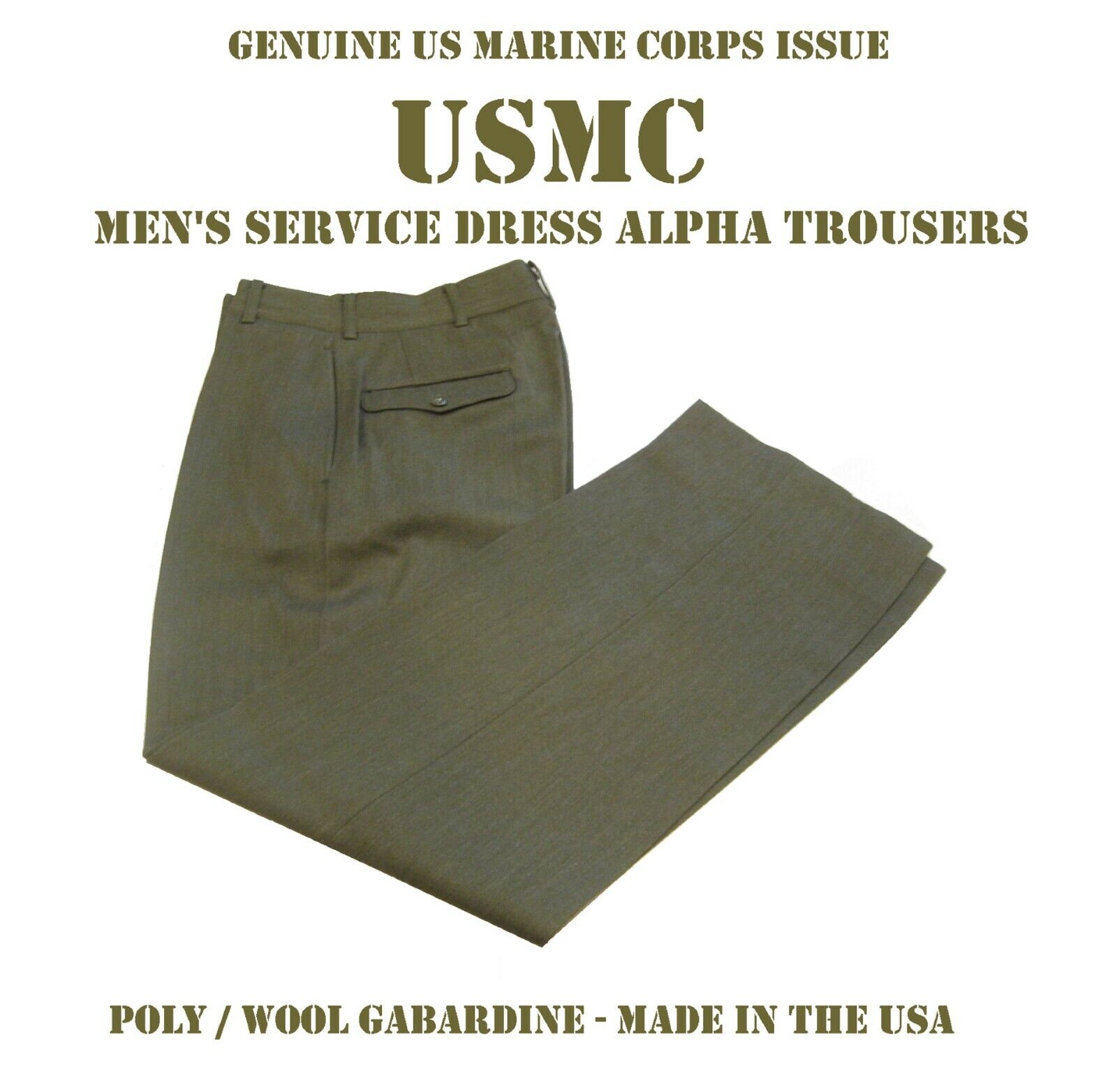 VGC USMC MEN'S 35R ALPHA TROUSERS PANTS US MILITA… - image 1