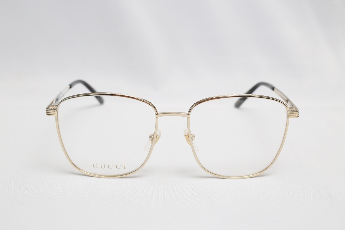 Gucci GG0804O 001 Black Gold Eyeglasses 54-17-145 | eBay