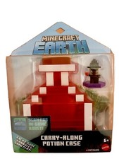 ⛏️ MINECRAFT EARTH MINI FIGURE CARRY-ALONG POTION CASE, Mattel, Mojang, New