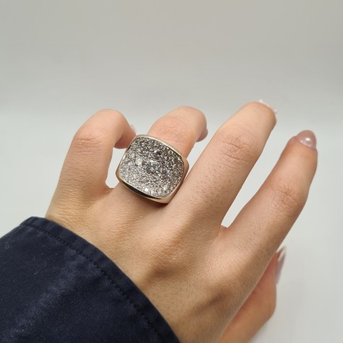 Bague or blanc 18 carats sertie de diamants naturels - Picture 4 of 6