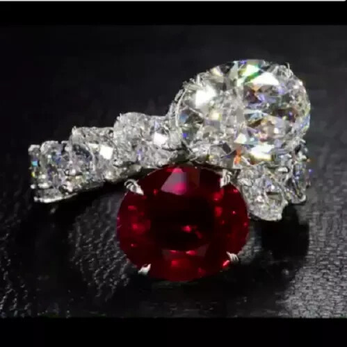 Alianza para mujer de diamantes creados en laboratorio de corte ovalado de 2,60 quilates enchapada en oro blanco de 14 quilates - Imagen 4 de 5