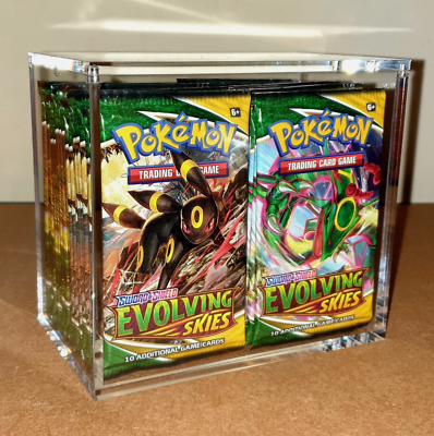 36 Packs x Pokemon Evolving Skies Booster Packs + Acrylic Case Booster Box  Lot | eBay