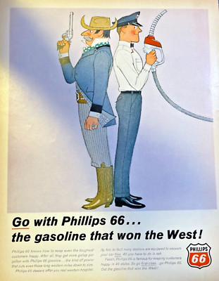 Vintage Magazine Advertisement 1966 Phillips 66 The Gasoline That Won The West