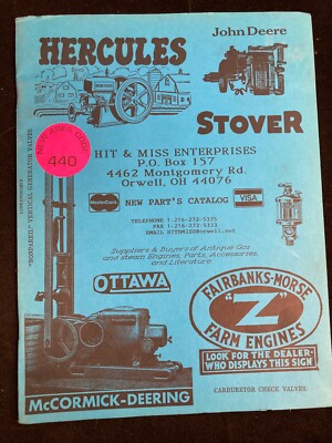 1997 HIT OR MISS ENTERPISES CATALOG, HERCULES, MCCORMICK-DEERING, STOVER, OTTAWA