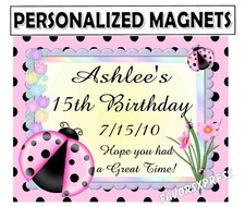 15 IMANES ROSAS LADYBUG FIESTAS CUMPLEAÑOS FAVORES