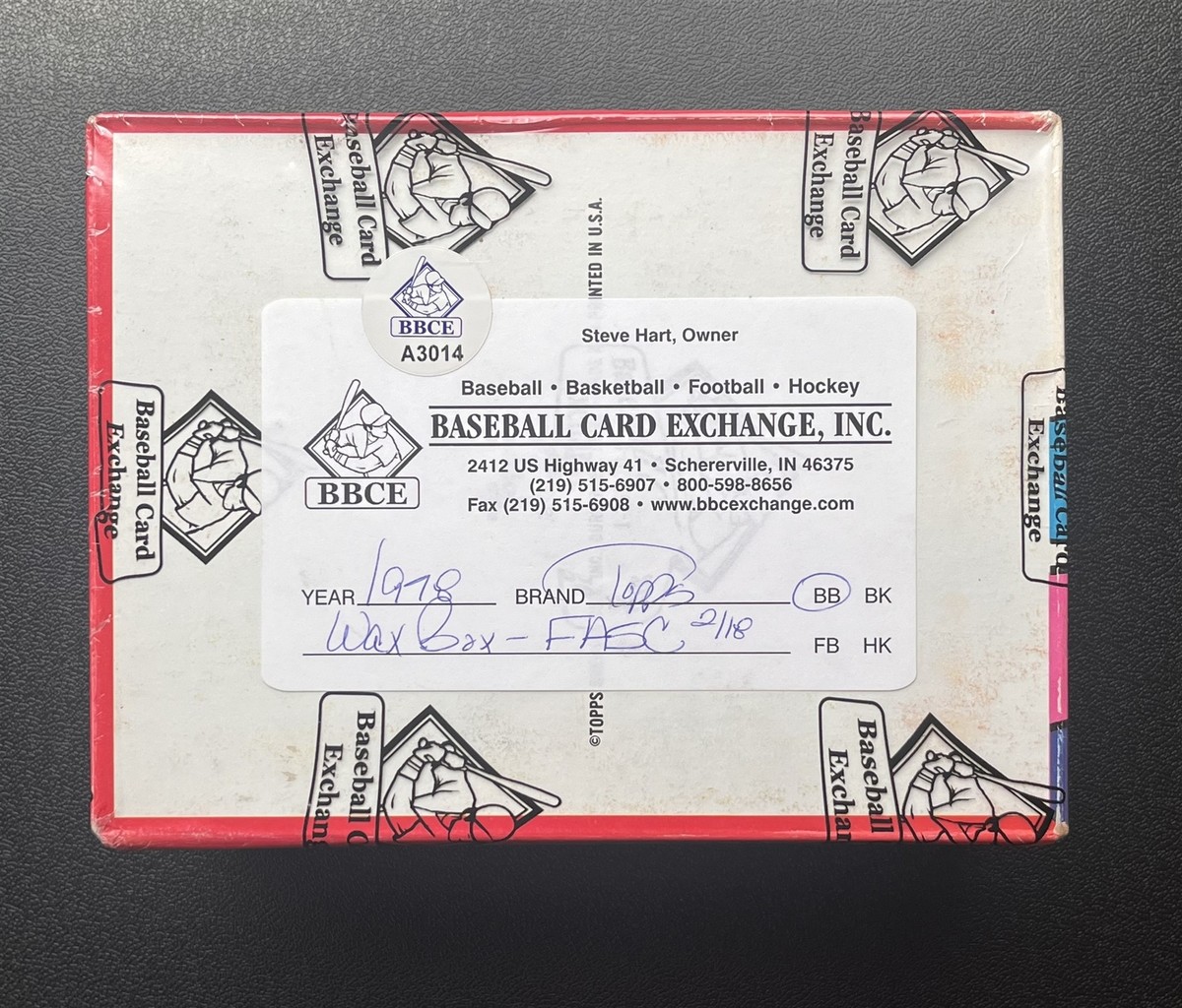 1978 Topps Baseball Unopened Wax Box BBCE From a Sealed Case FASC