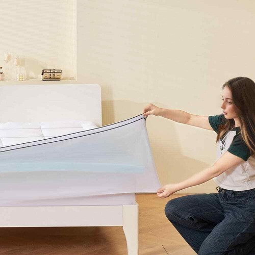 Mattress Topper King Size 4in. Thickness Memory Foam Fiber Fill Detachable Ergon - Picture 8 of 8